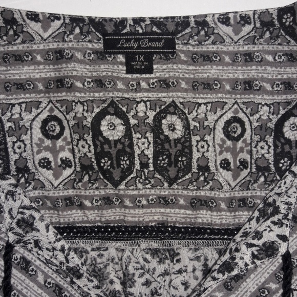 Lucky Brand Plus Boho Indian Style Tunic - Picture 2 of 4